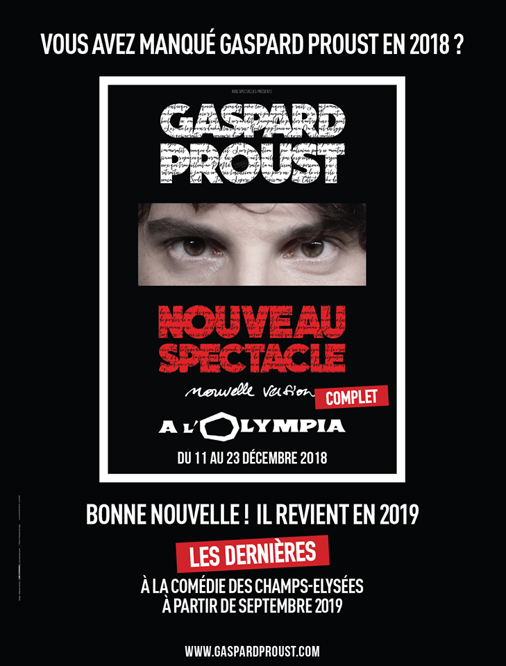 gaspard proust spectacle